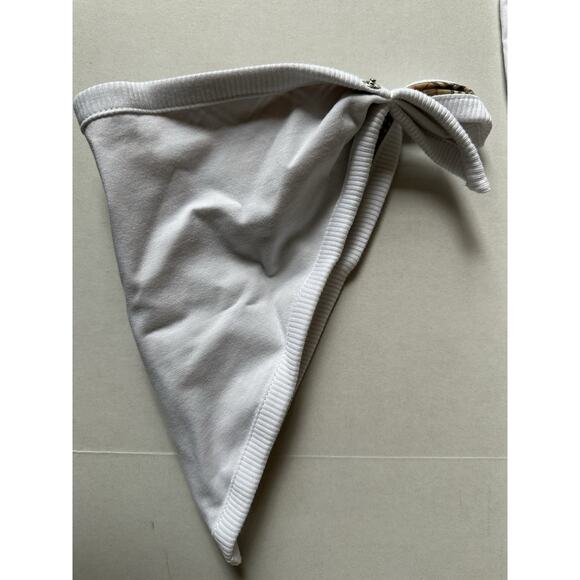 Burberry Claude Mini Check Panel Romper,Hat & Bib Set White 9M 80484071 NWT $300 - Picture 14 of 16